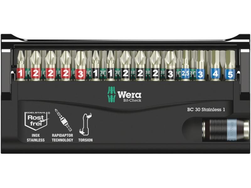 Wera Bit-Set Bit-Check 30 Stainless 1 30-teilig Bits Sortiment