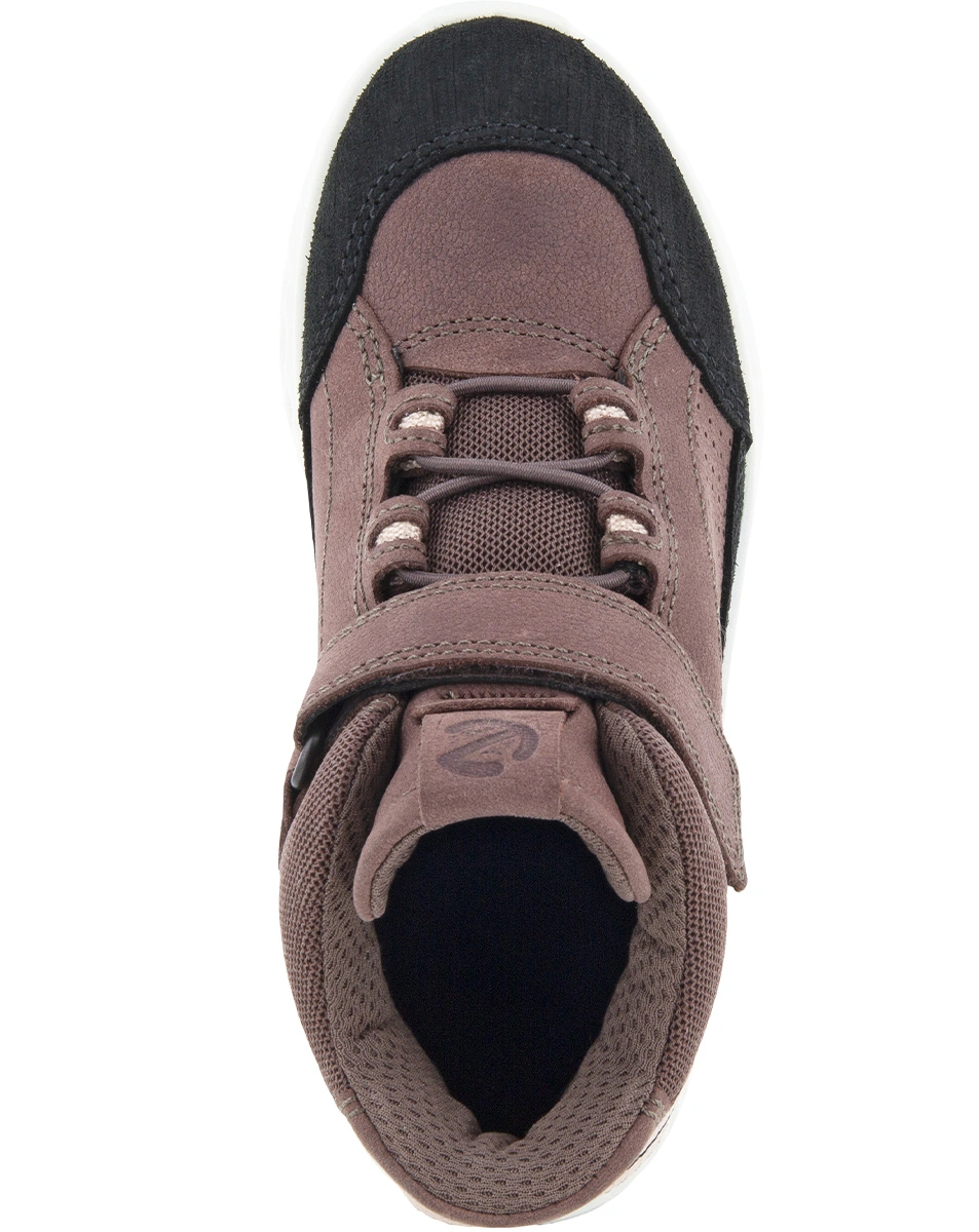 Leder-Klettstiefel EXOSTRKids/JUNIORS gefüttert in velcro black/dusty purple