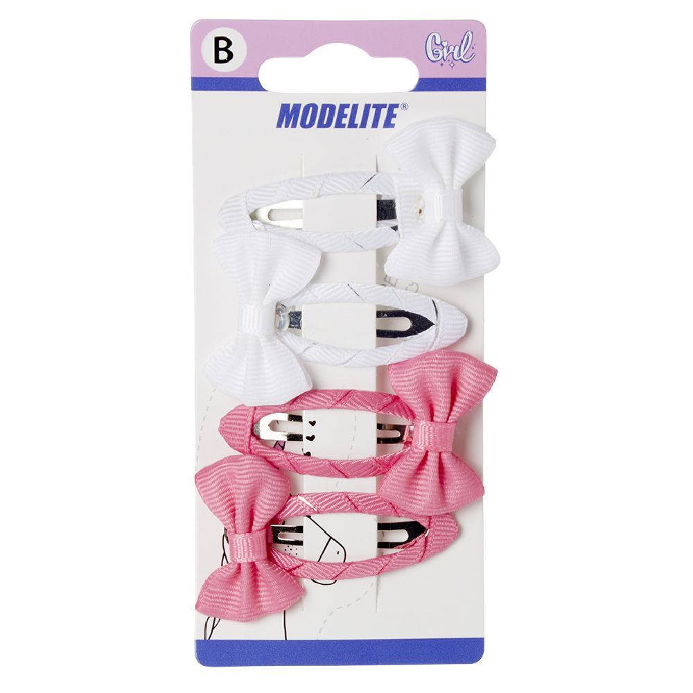 Barrette clic clac à noeud x4