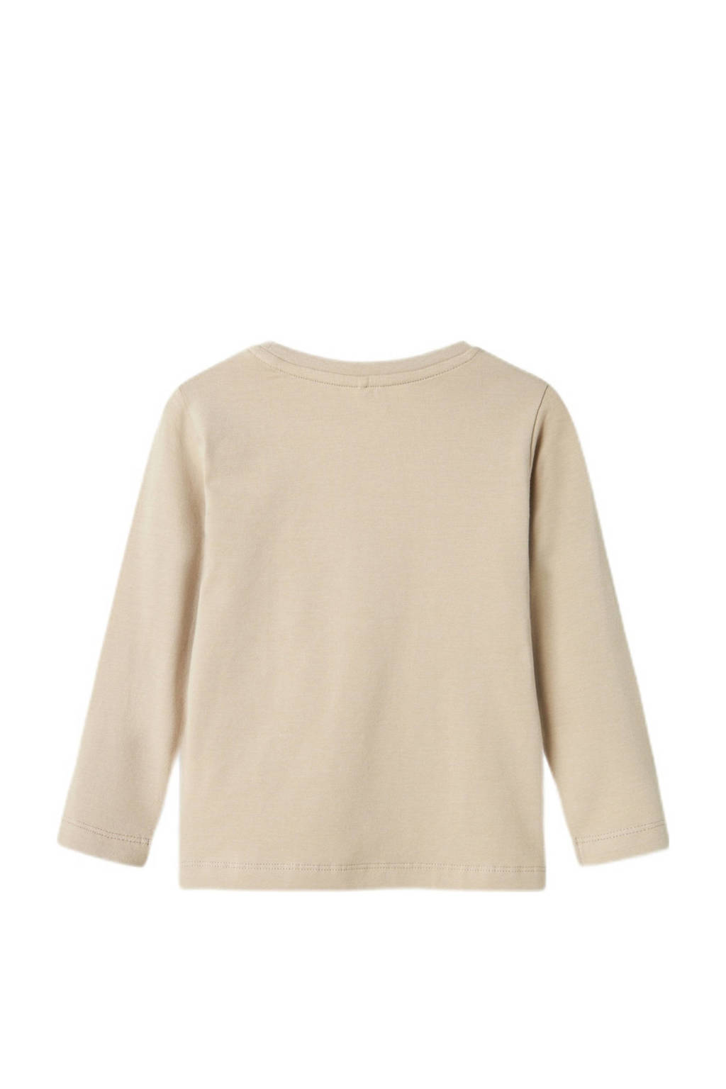 NAME IT longsleeve NMMPNADER met printopdruk beige