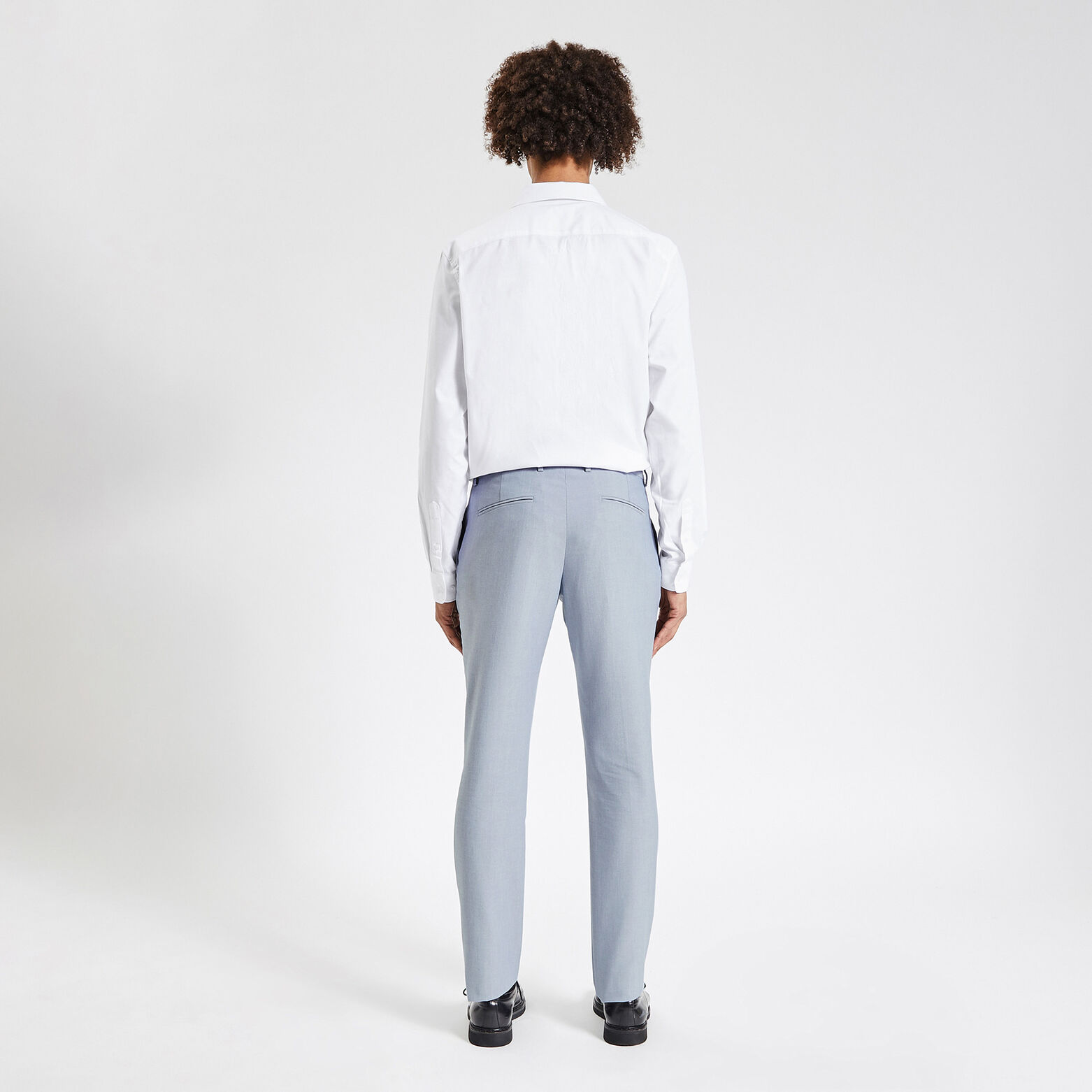 Pantalon de costume slim bi-ton Bleu moyen