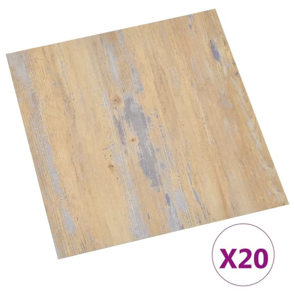 vidaXL Selvklebende gulvplanker 20 stk PVC 1,86 m² brun