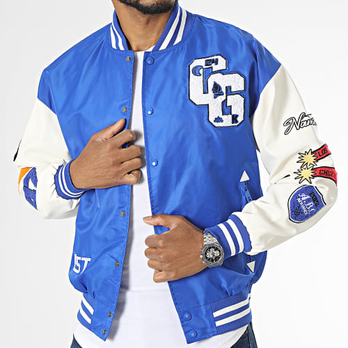 Veste Teddy Bleu Roi