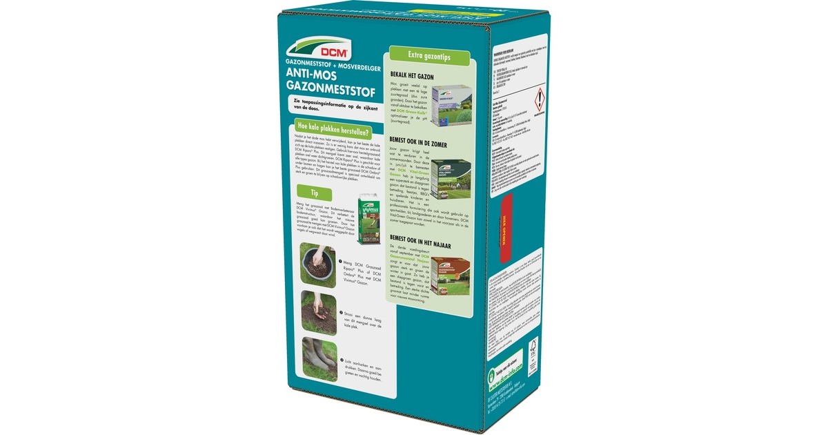 DCMAnti-mos Gazonmeststof 1,5 kg  (Tot 20 m²)