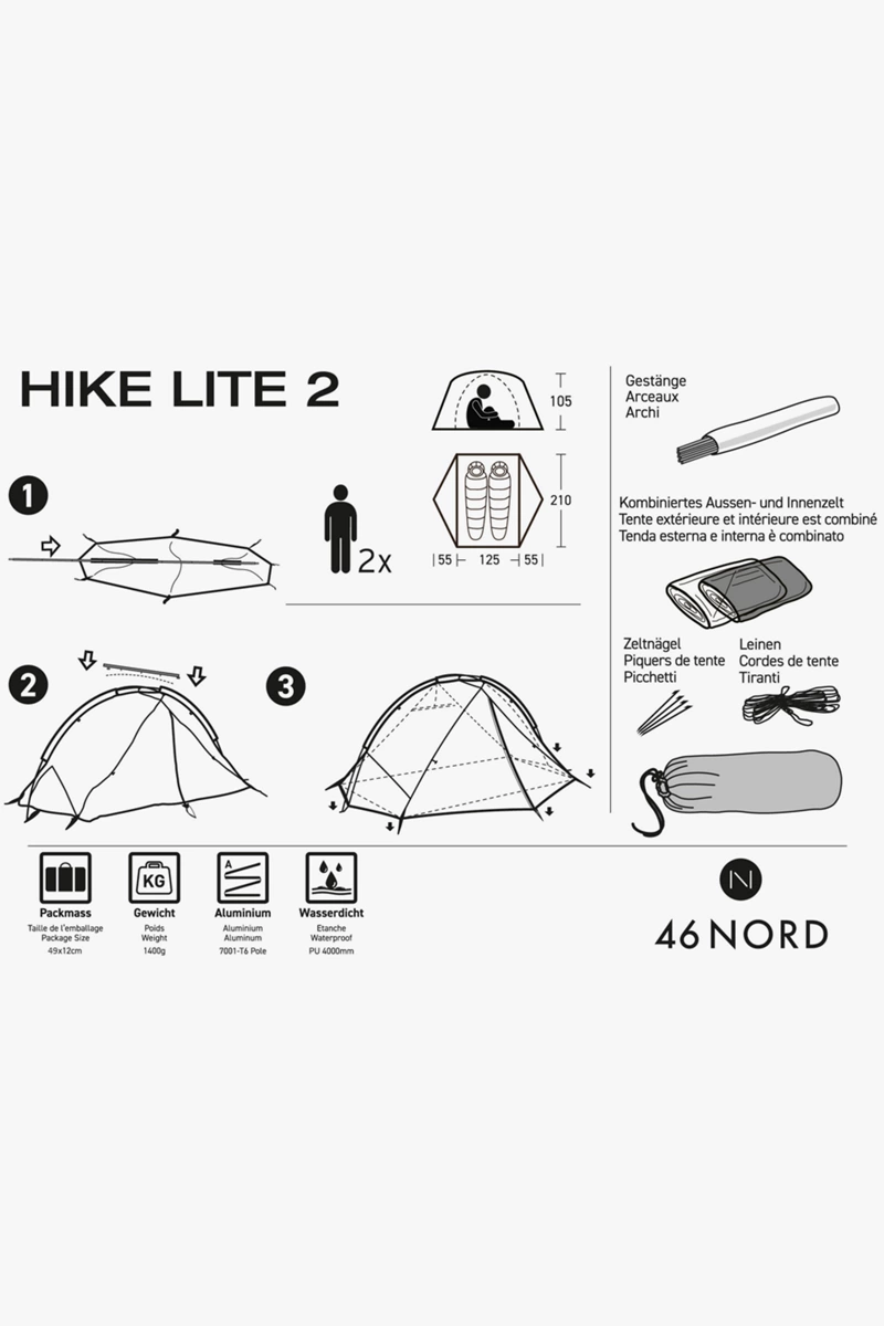 46 NORD Hike Lite 2 Zelt