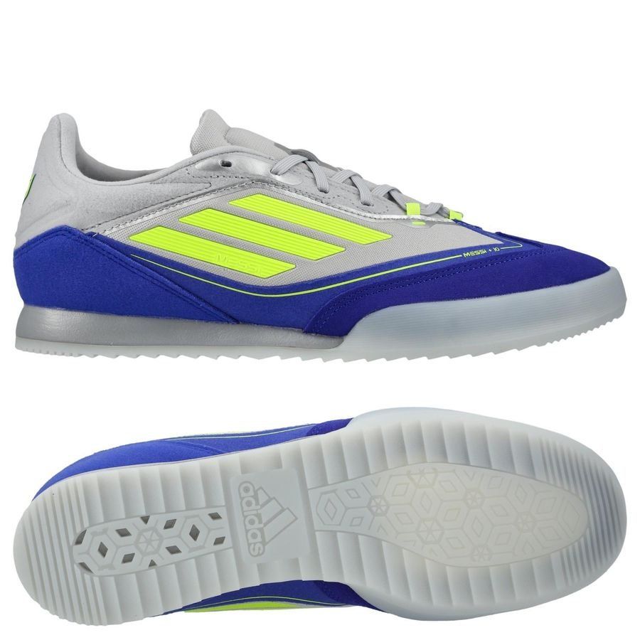 adidas F50 Messi Freestyle IN La Vida Rapida - Argenté/Jaune/Bleu