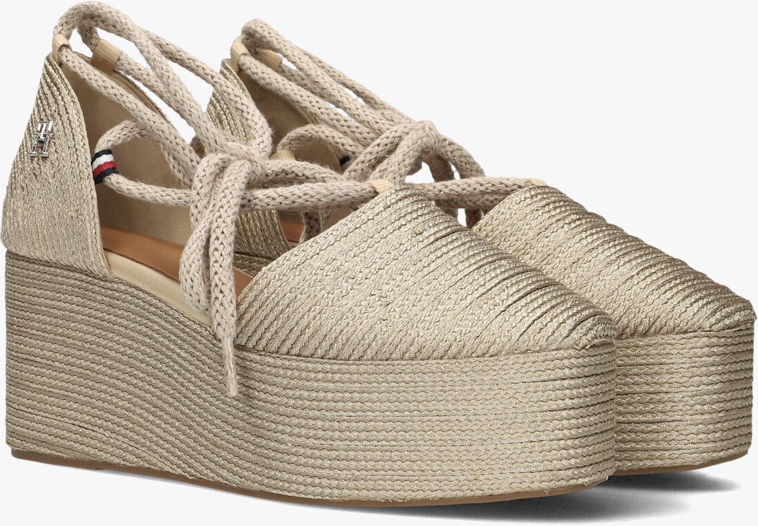 TOMMY HILFIGER gouden tommy hilfiger espadrilles closed toe flatform