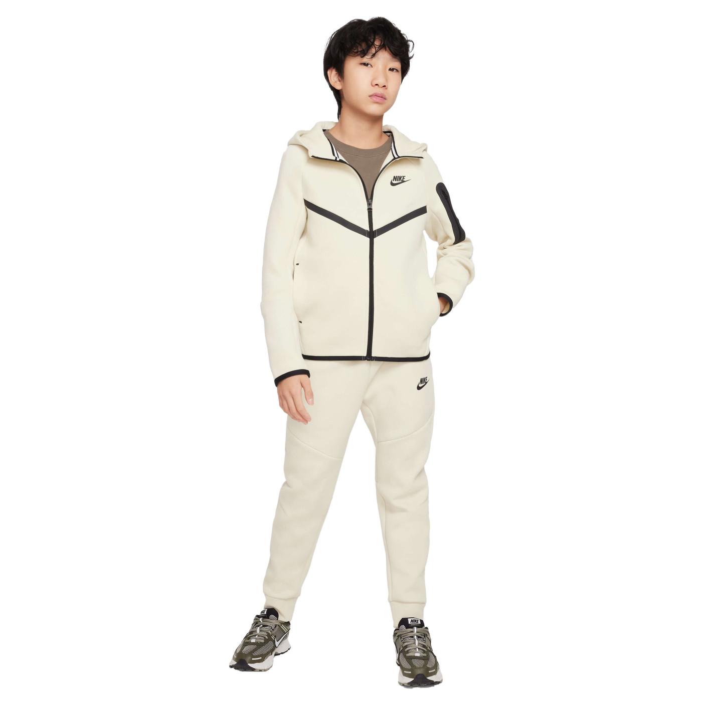 Nike Tech Fleece Sportswear Vest Kids Gebroken Wit Zwart