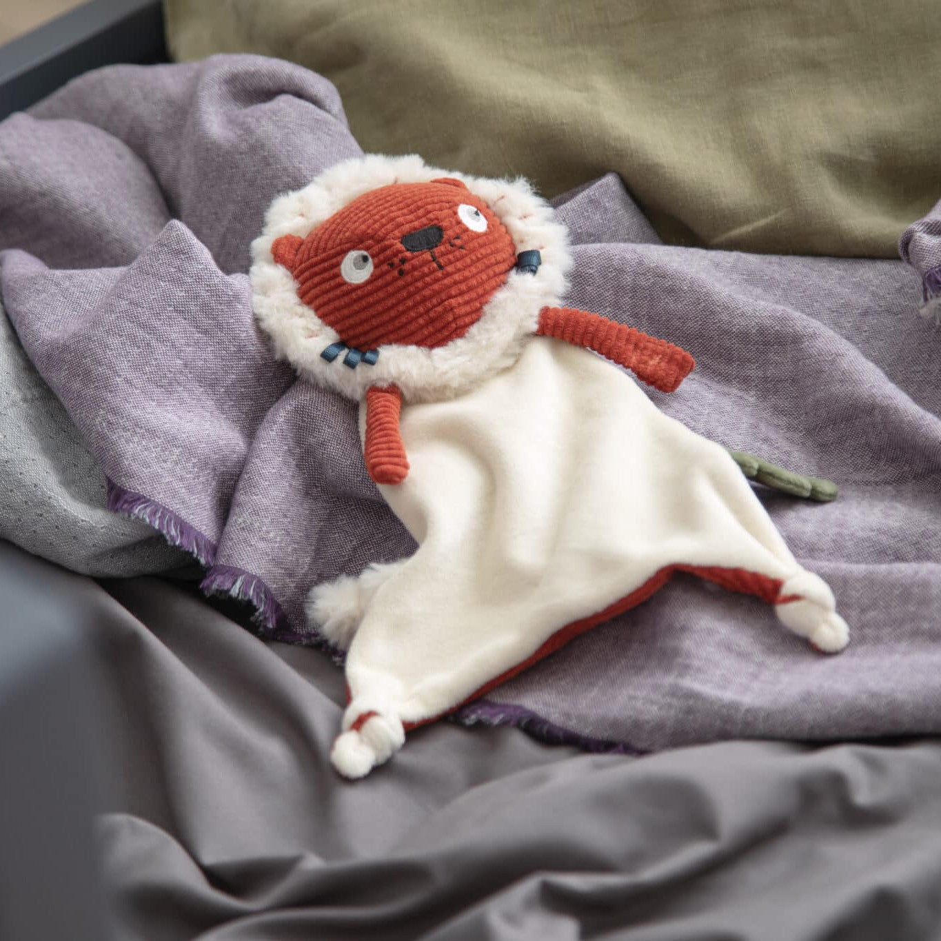 Baby Aktivitäts-Schmusetuch Lee der Löwe Dunkel Orange