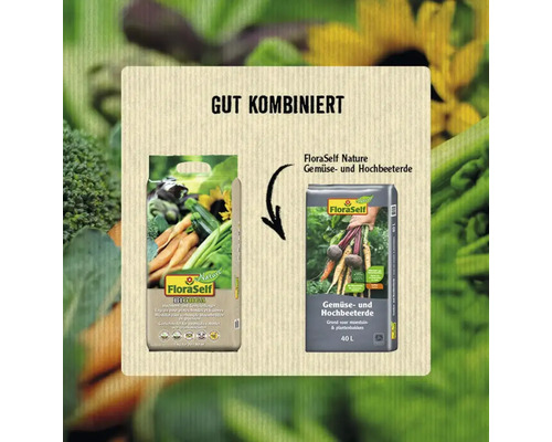FloraSelf Nature BIORGA 4 kg organische meststof voor verhoogde bedden en groenten (veganistisch)