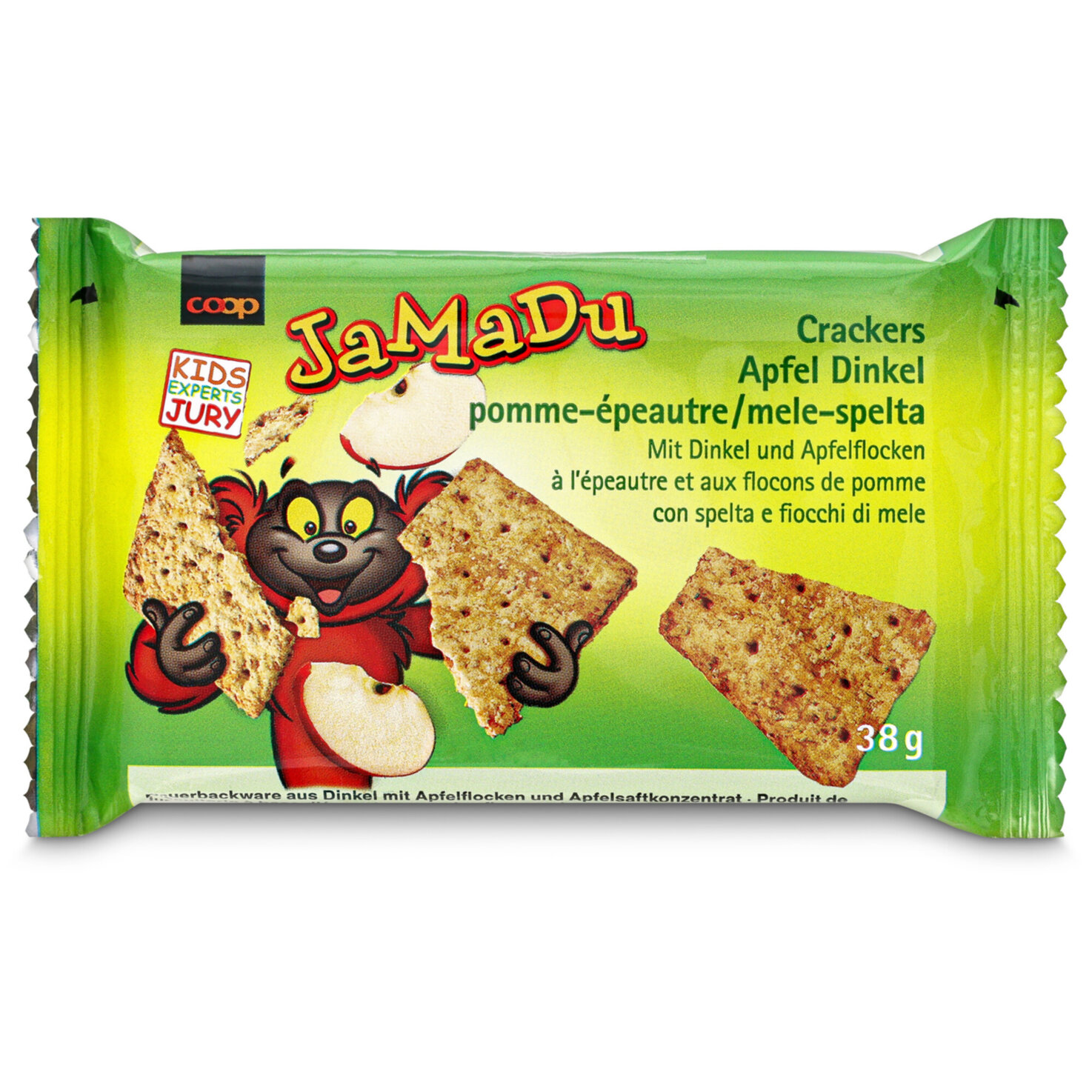 JaMaDu Cracker Apfel Dinkel 4x38.3g