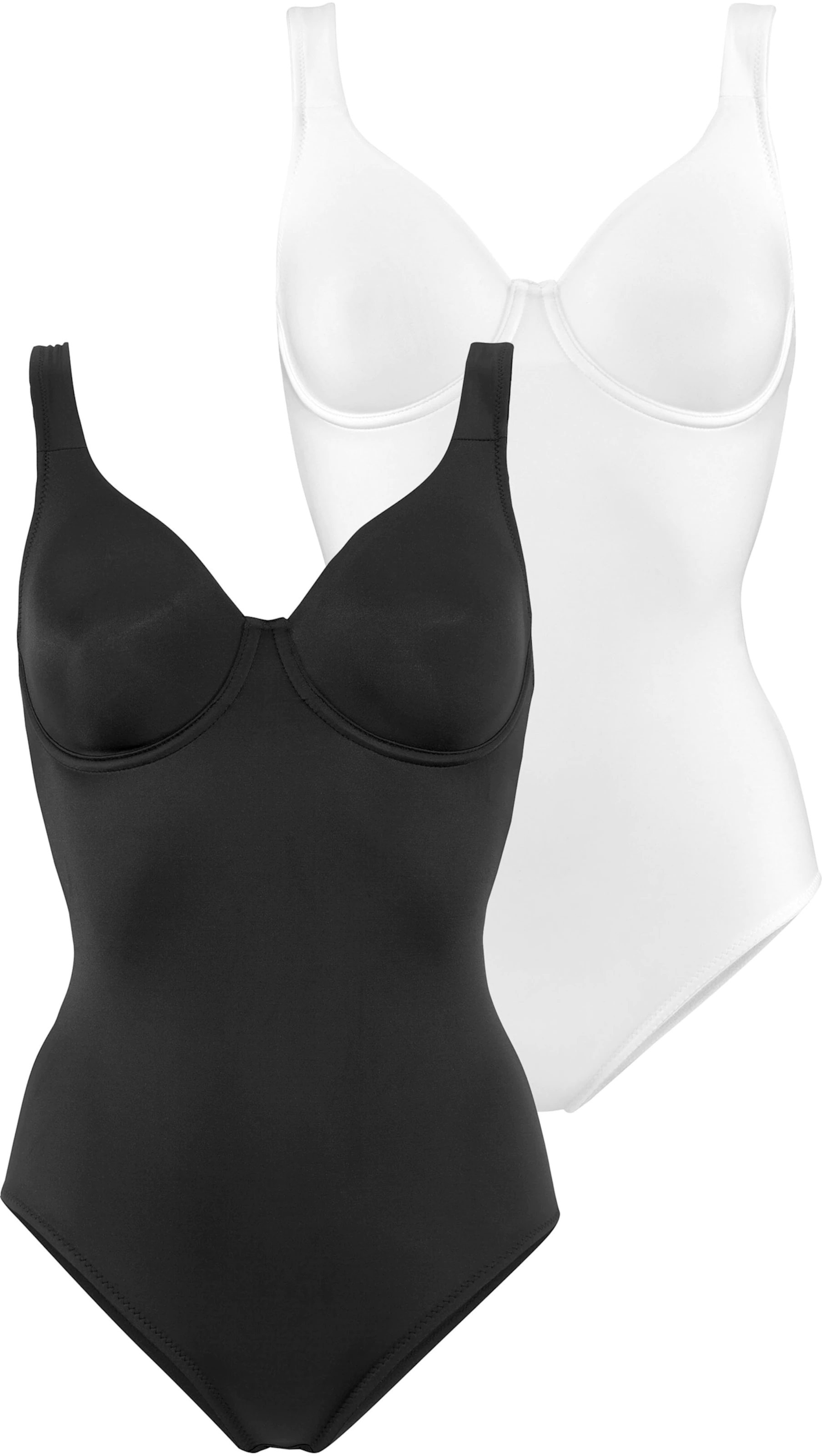Nuance T-Shirt-Body in schwarz+weiß