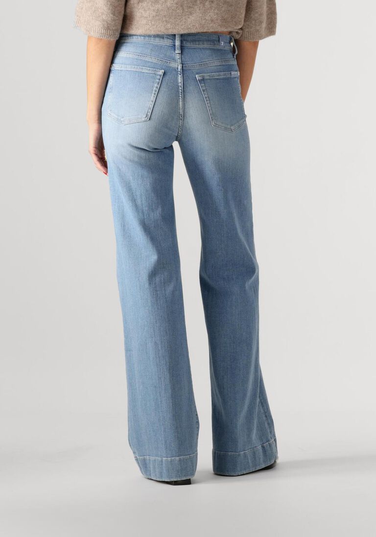 lichtblauwe 7 for all mankind wide jeans modern dojo bloom