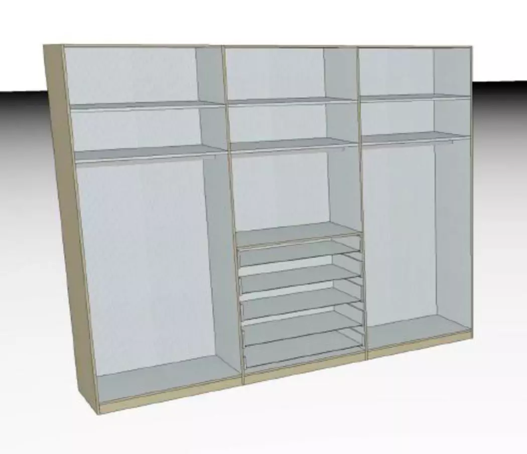 Kleiderschrank Shanghai 2 300 x 236 cm