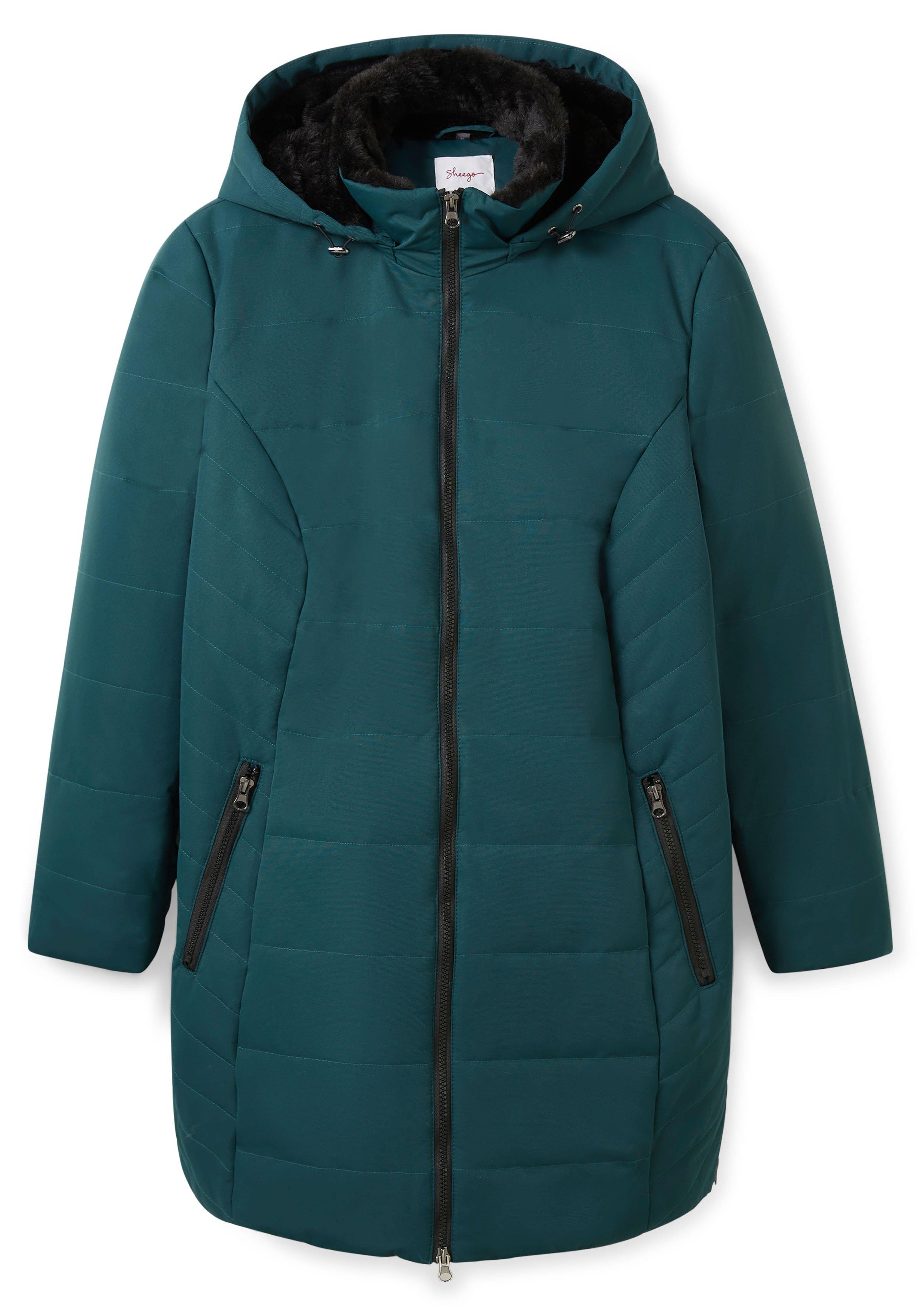 Steppjacke mit Kapuze und 2-Wege-Zipper