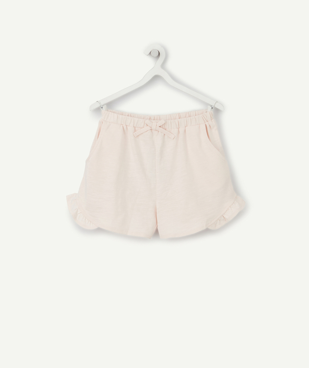SHORT FILLE EN COTON BIO ROSE