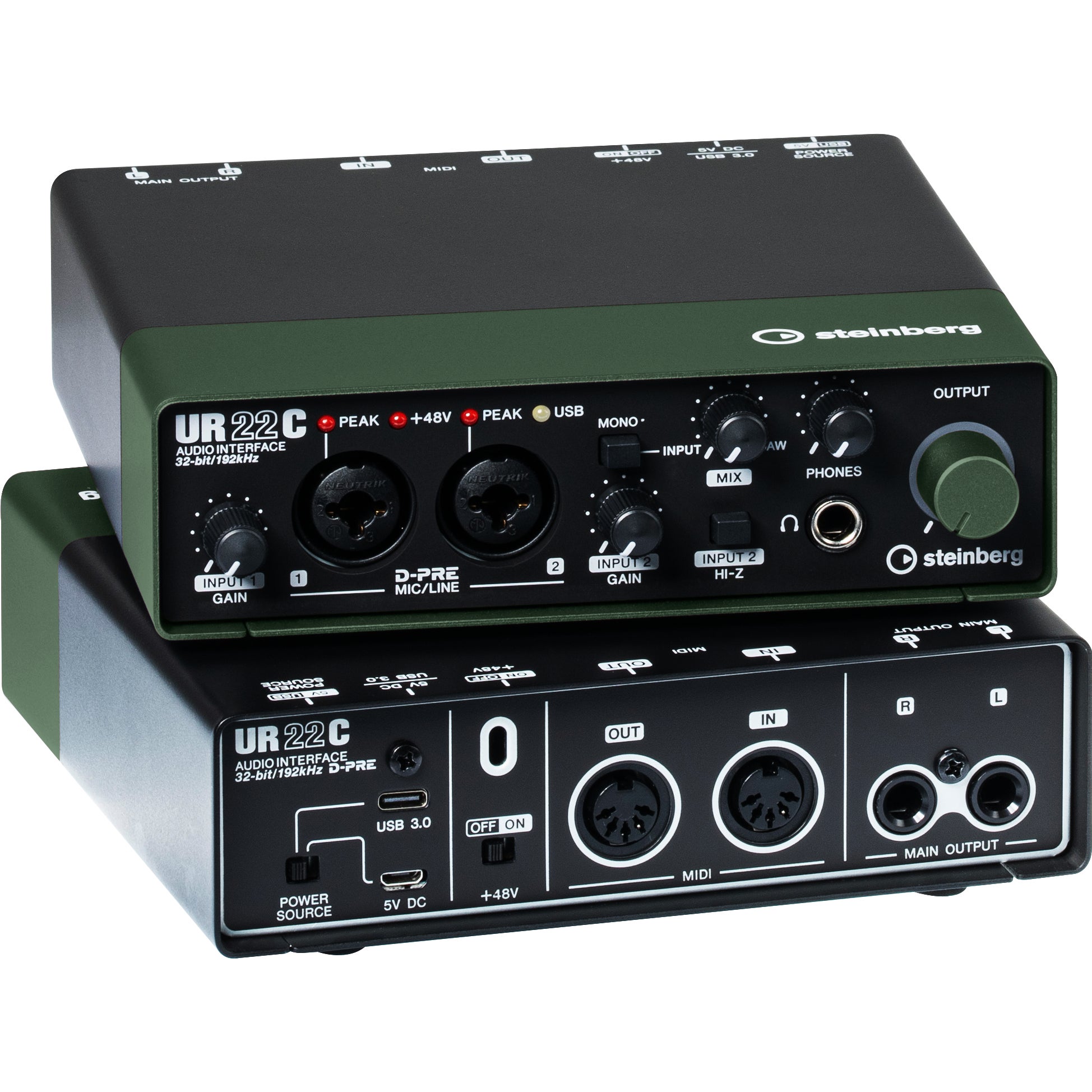 Steinberg UR22C USB 3 audio interface GREEN