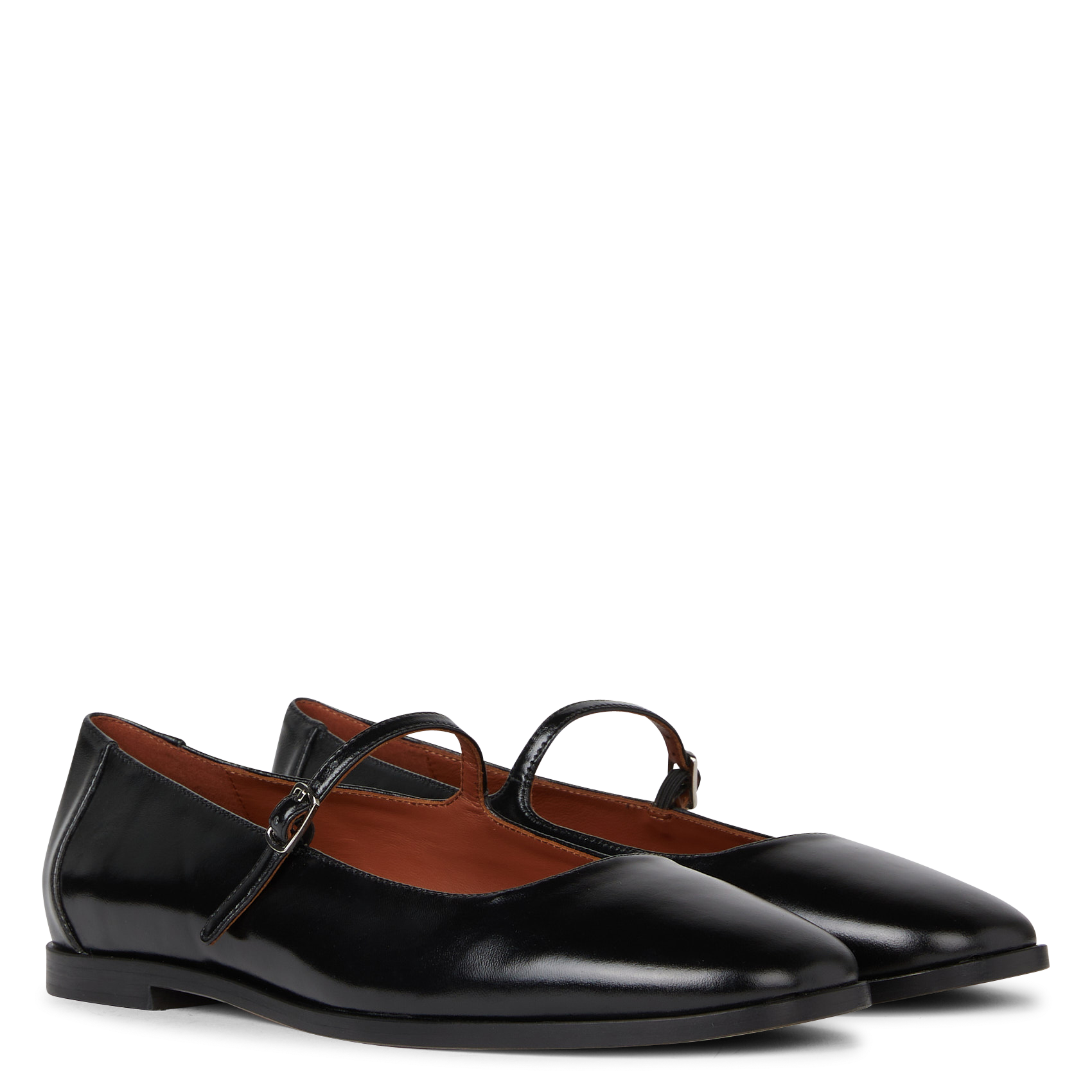 CARUSO - Ballerines en cuir | Noir