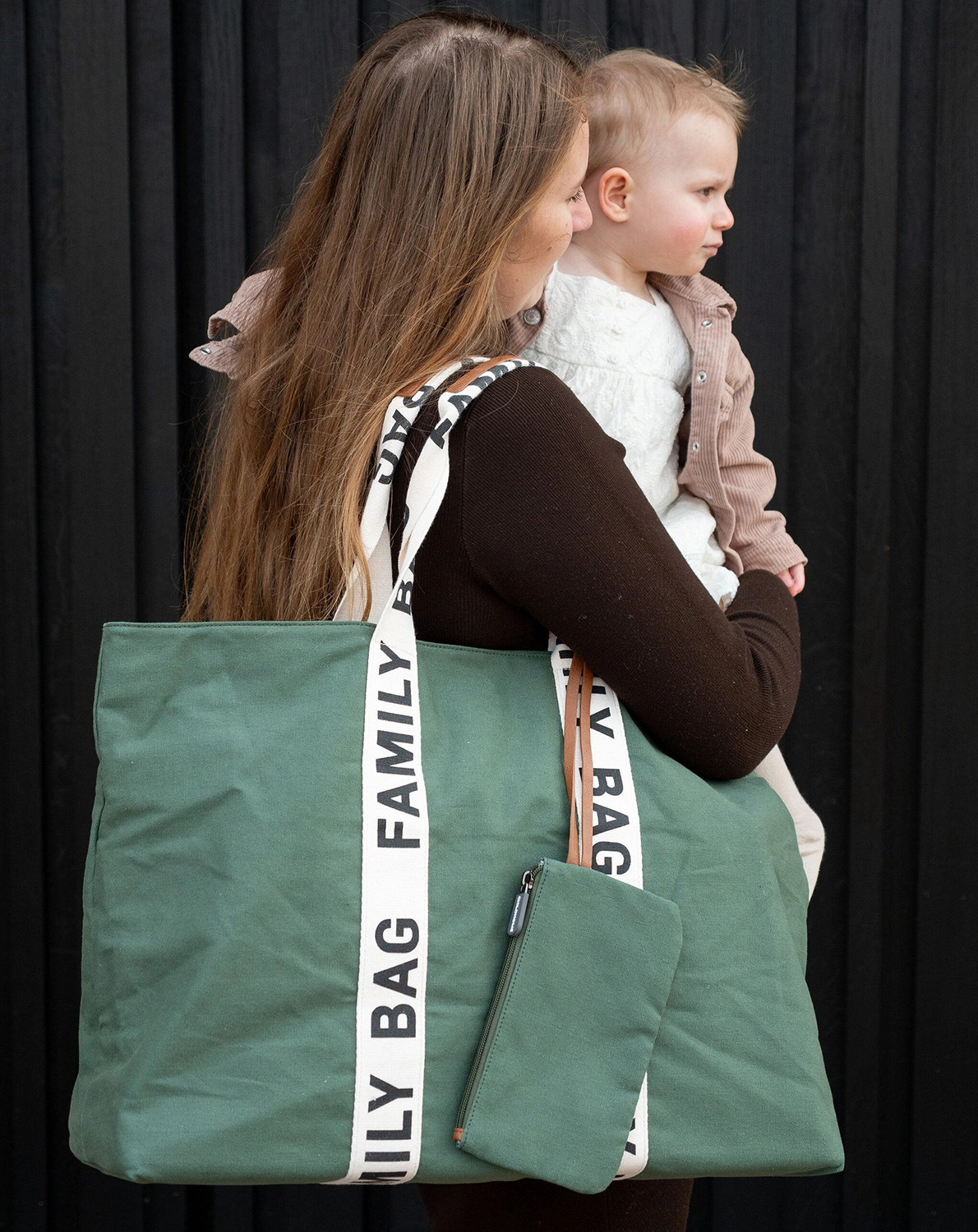 Wickeltasche FAMILY BAG (55x18x40) in grün