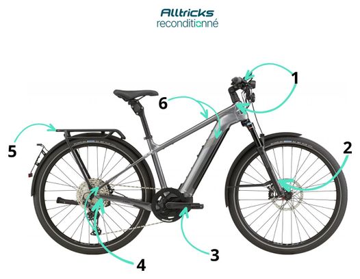 Vélo de Ville Electrique Cannondale Tesoro Neo X Speed Shimano Deore 12V 700 mm Grey - Produit Reconditionné
