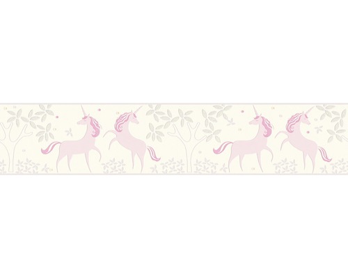 Border 36990-3 Jongens & Meisjes 6 eenhoorn glitter roze 5 m x 13 cm