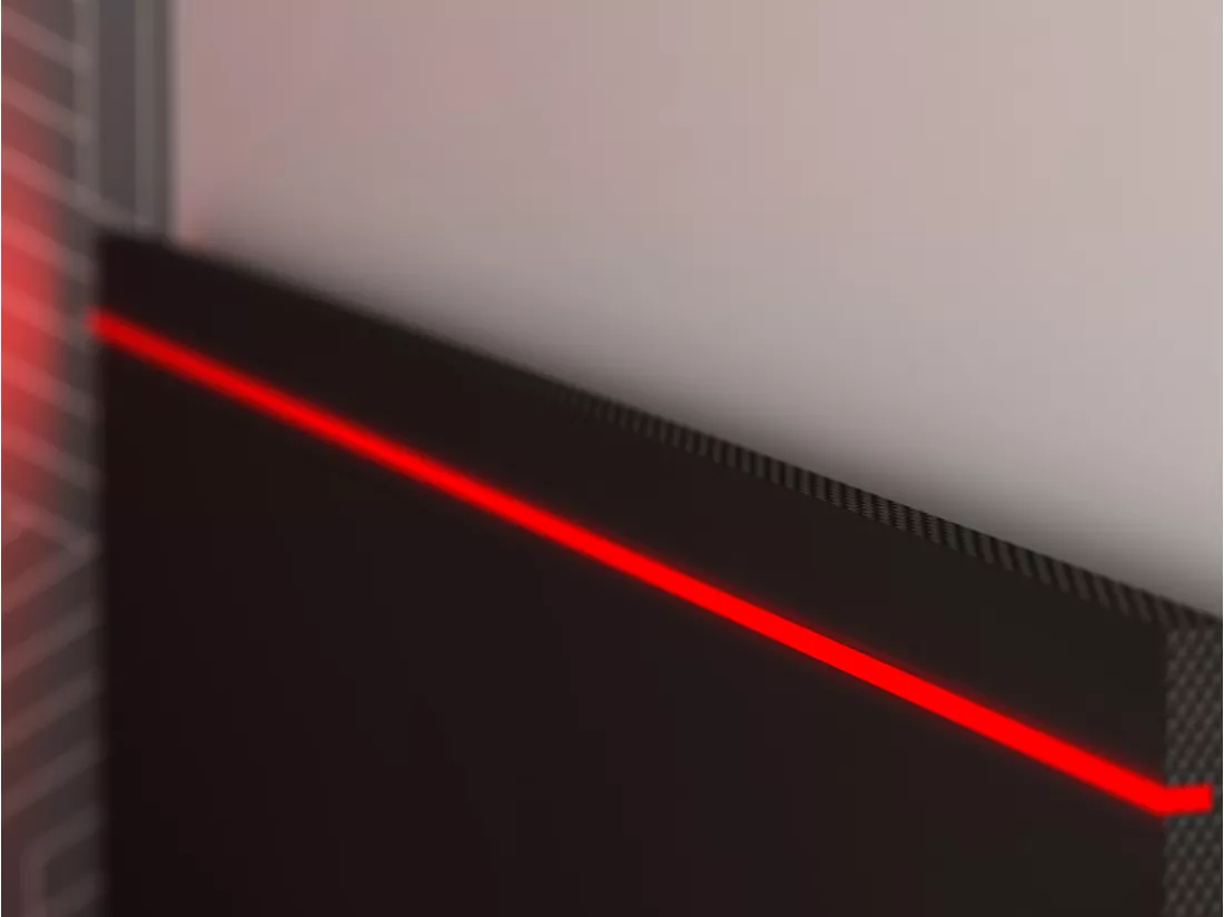 Lit gigogne gamer 2 x 90 x 200 cm - Avec bureau - LEDs - Anthracite et rouge - VOUANI