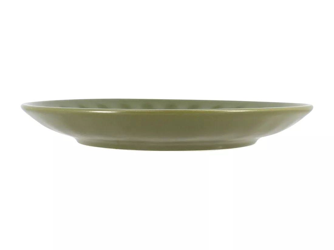 Novastyl - Lot 6 Assiettes Desserts Bistrot 21cm En Faience Kaki