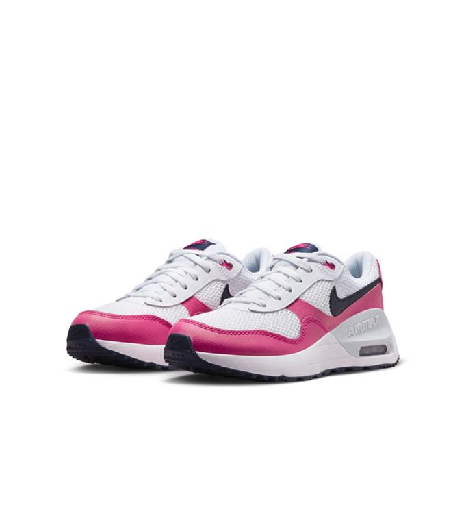 NIKE AIR MAX SYSTM BIG KIDS S WHITE-OBSIDIAN-FIERCE-PINK-PUR