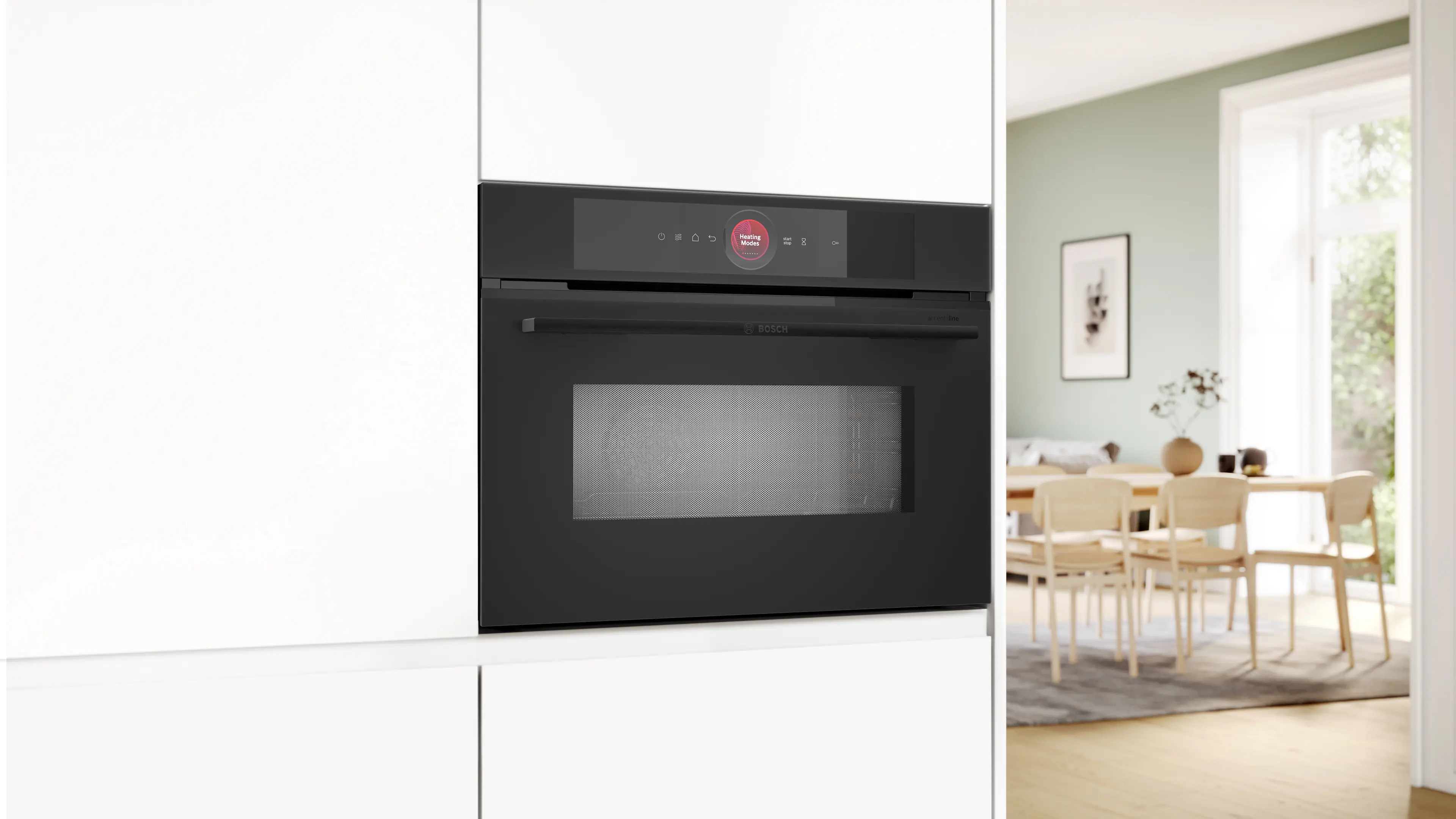Serie 8 Compacte bakoven met magnetron 60 x 45 cm Mat zwart