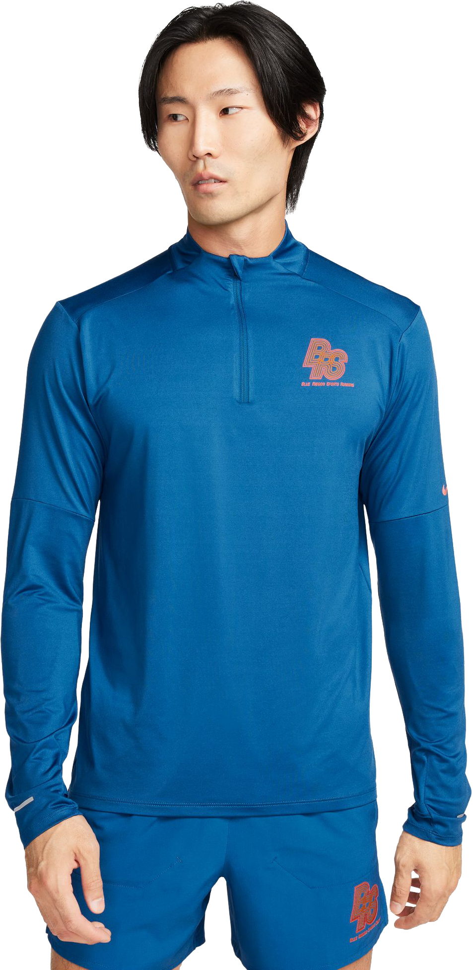 Dri-FIT Element Running Energy 1/2-Zip Herre 476/Court Blue/Safety Orange/Safety Orange