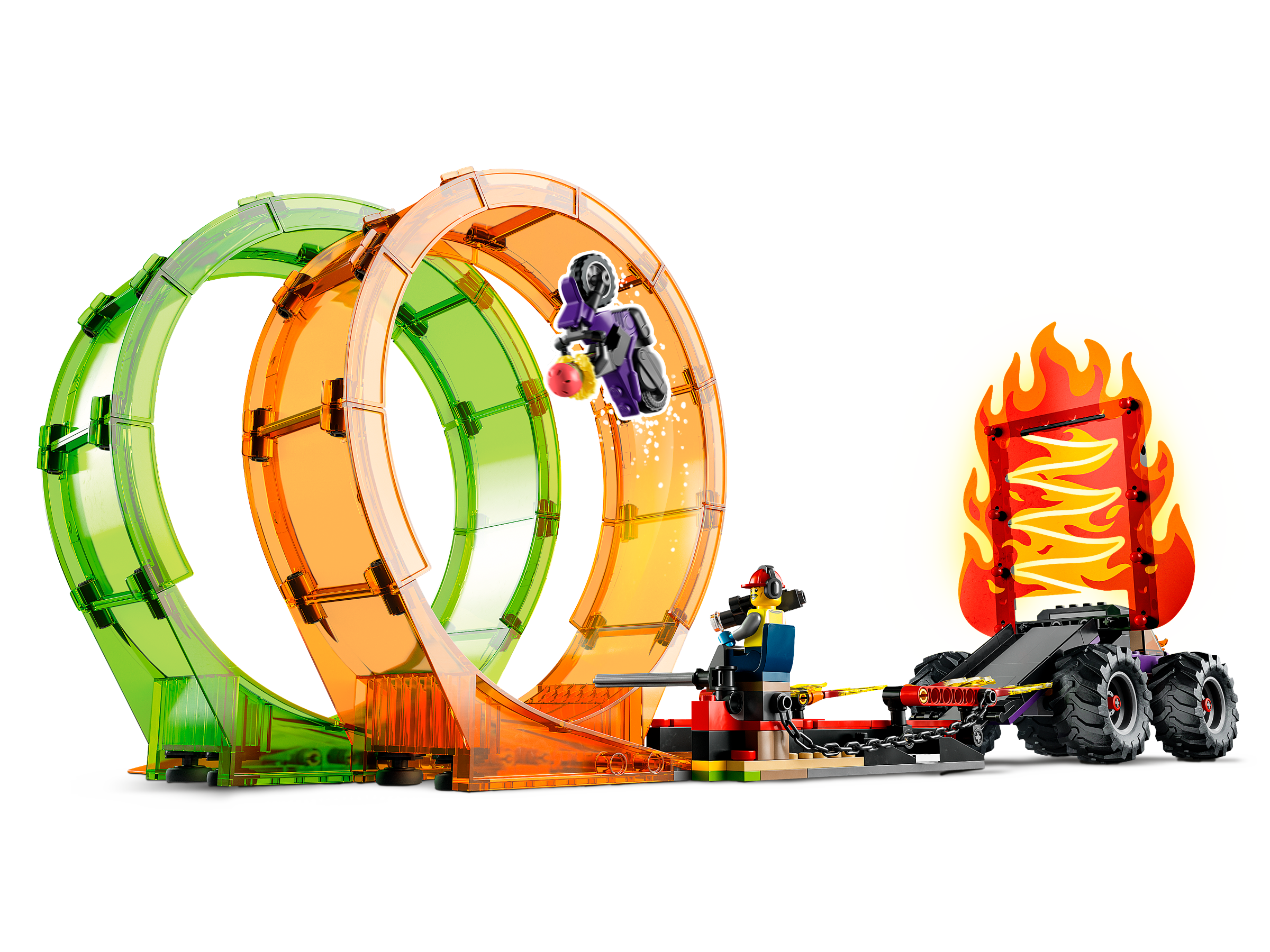 Arena de acrobacias com loop duplo 60339