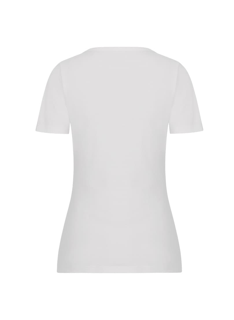 Trigema T-Shirt »TRIGEMA V-Shirt aus Baumwolle/Elastan«, 1 Stk.