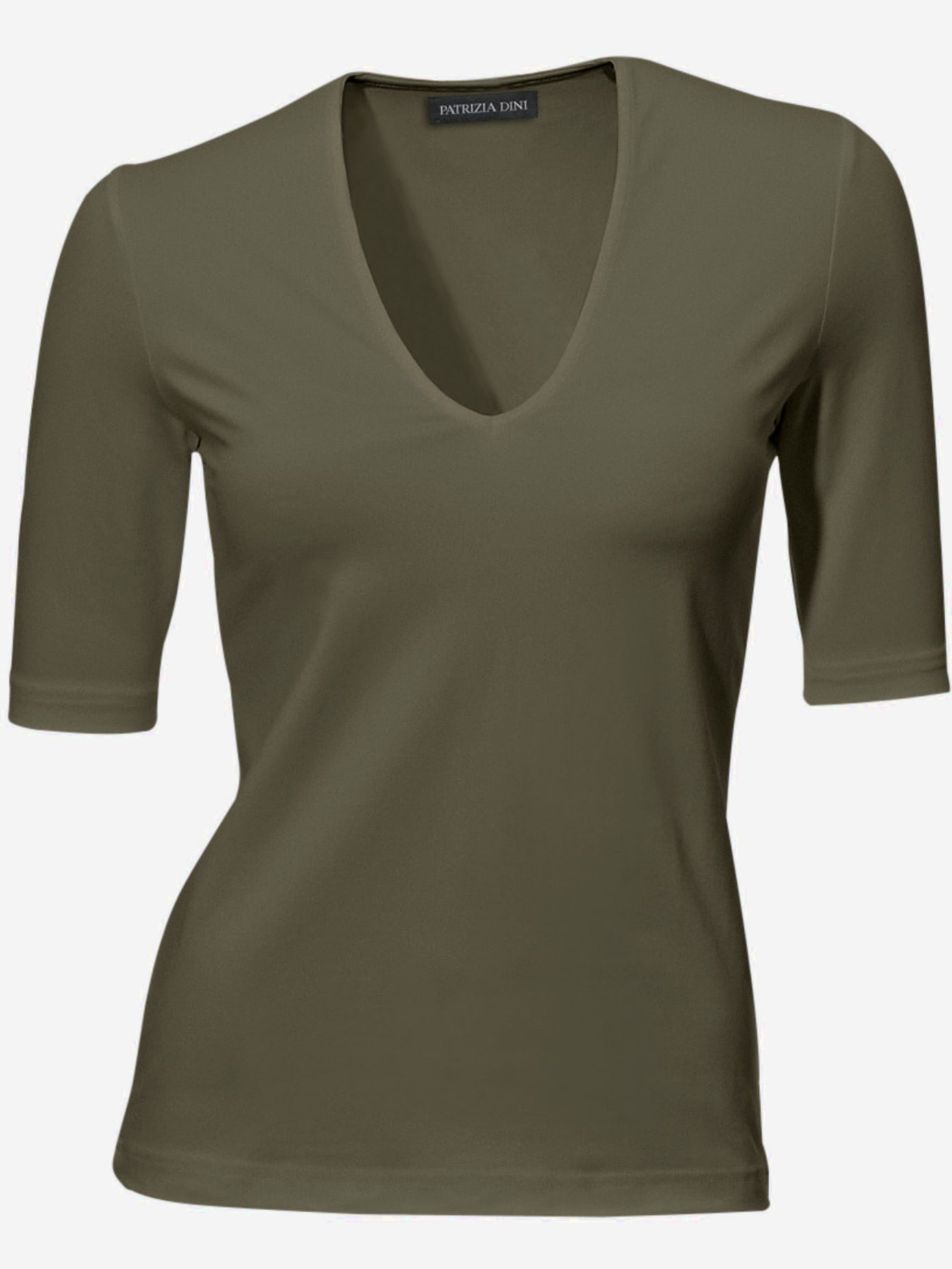 T-shirt en v manches mi-longues et encolure en v féminine