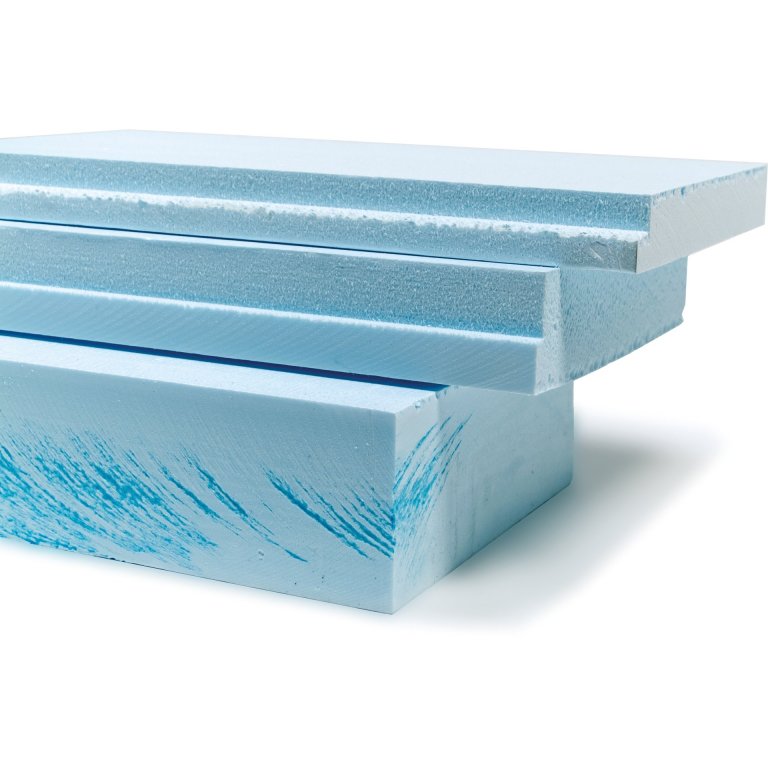 Styrofoam hellblau, unbeschnitten