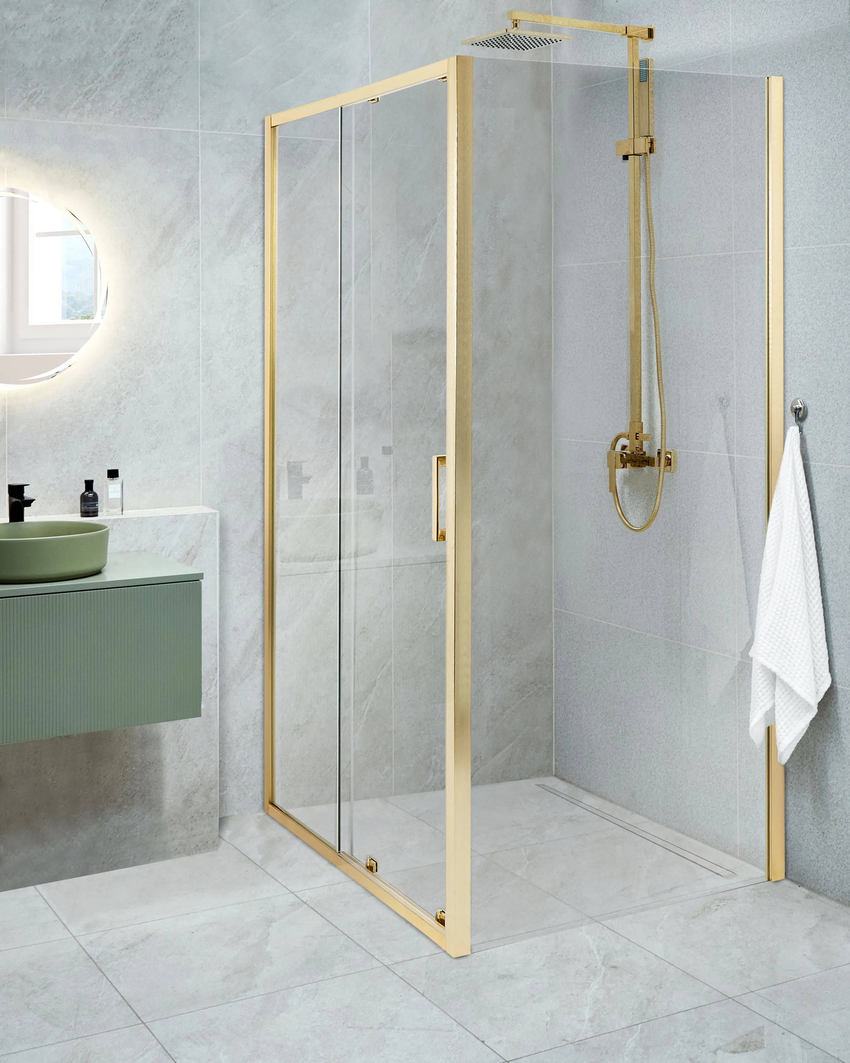 Douchecabine YORO 80 x 100 x 185 cm Goud