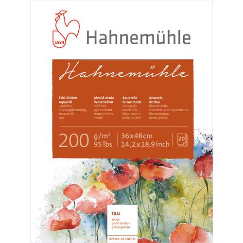 HAHNEMÜHLE Echt-Bütten Aquarell 200 Aquarellblock