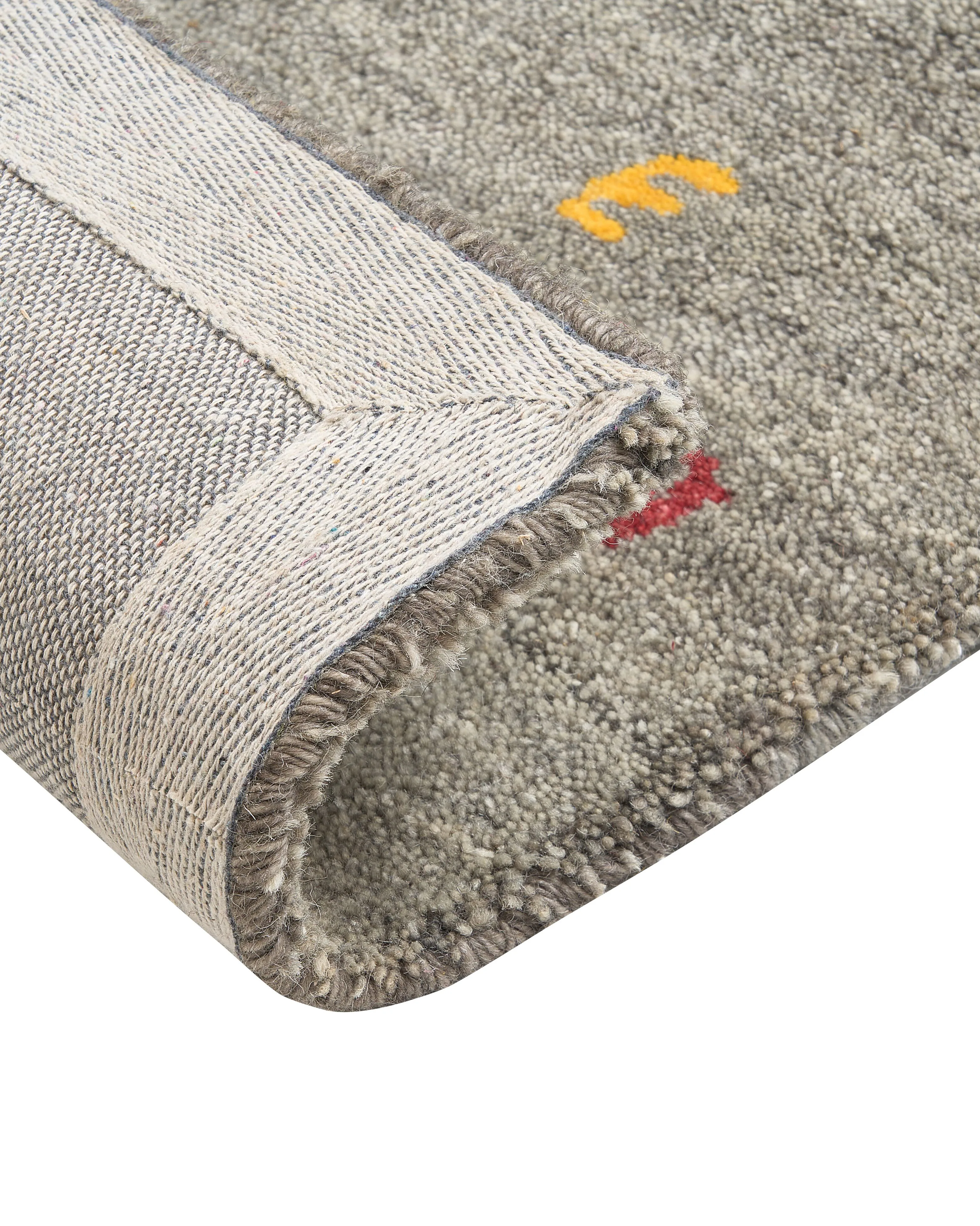 Vloerkleed SEYMEN Grijs 160 x 230 cm Wol Gabbeh