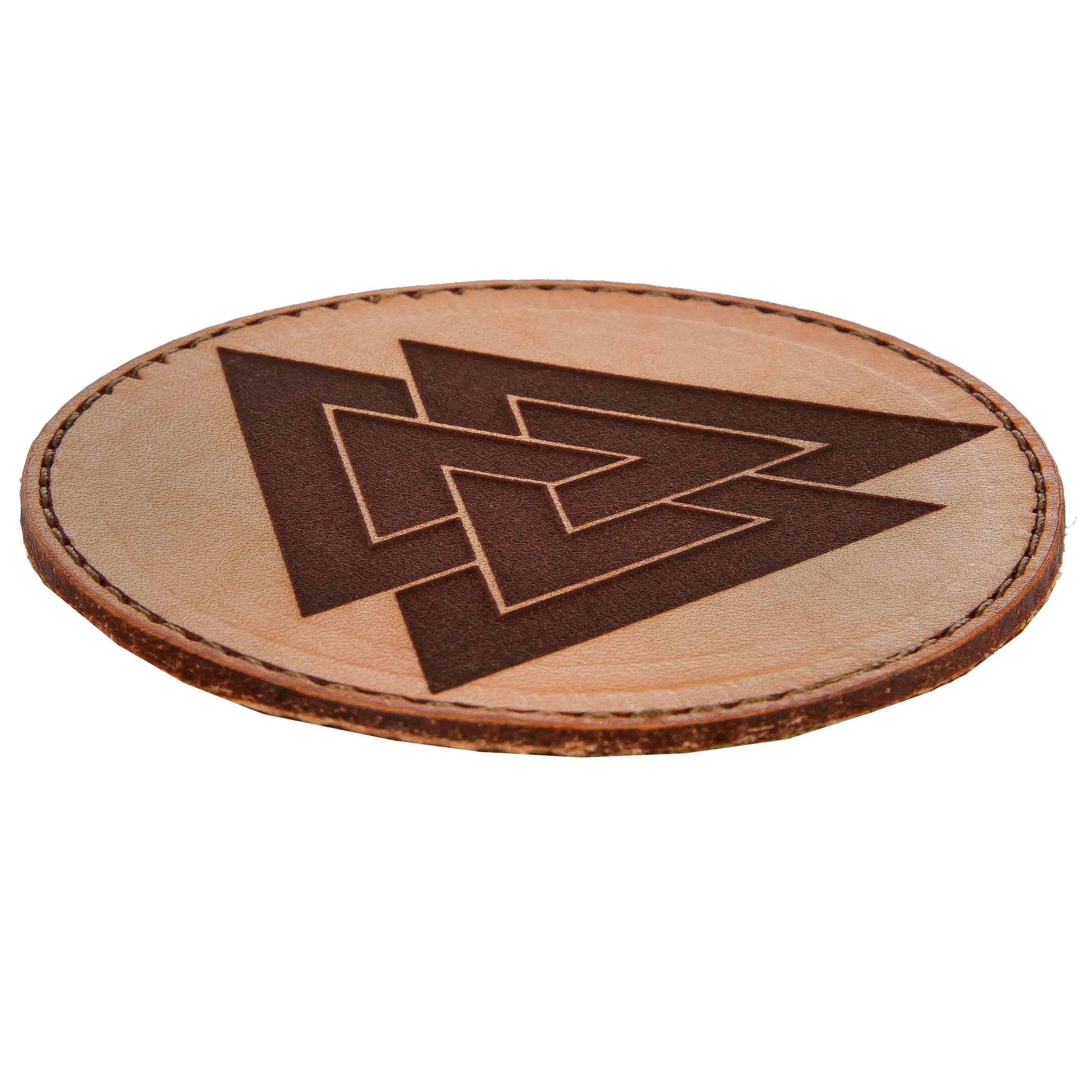 MD-Textil -  MD-Textil Lederpatch Valknut sand