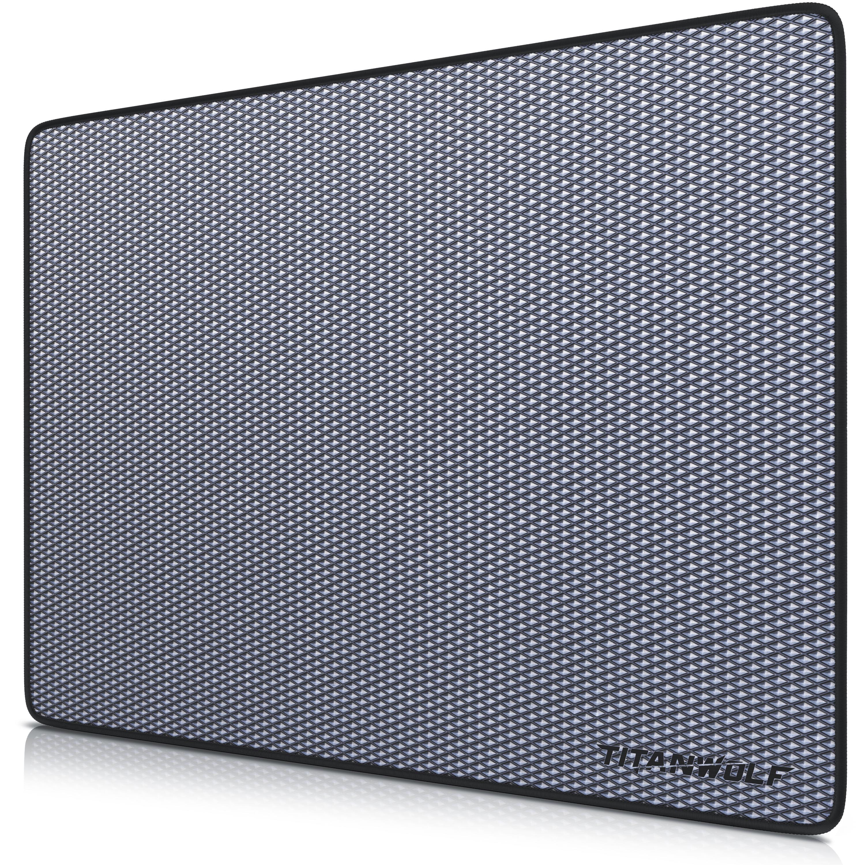 Titanwolf Gaming Mauspad XL, 440 x 350mm Mousepad mit Stoffoberfläche, Gummierte Rückseite, Diamantmotiv