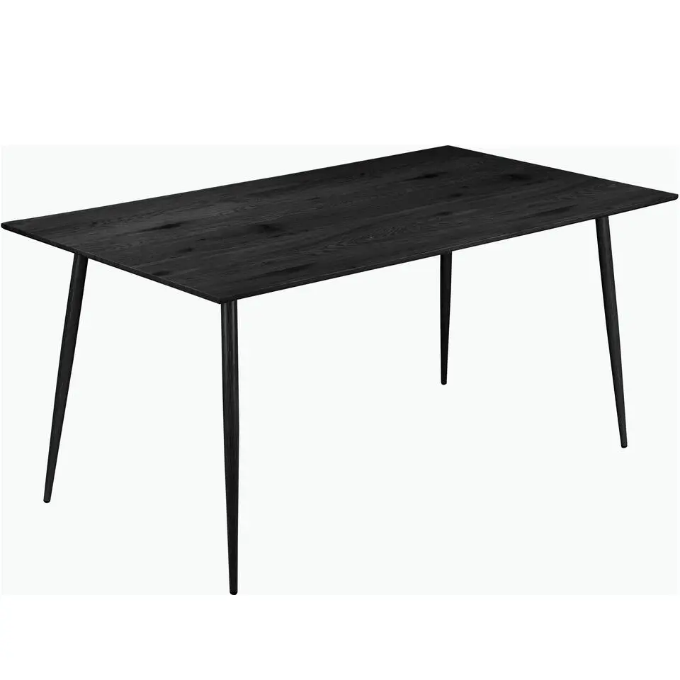 Monza - Eettafel 120x80 cm 6 zitplaatsen zwart hout look