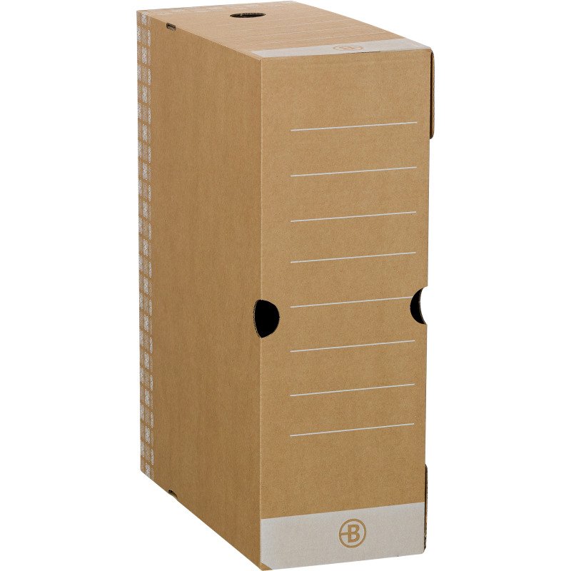 Boîte archives Carton Bruneau - Dos 12 cm - Brune