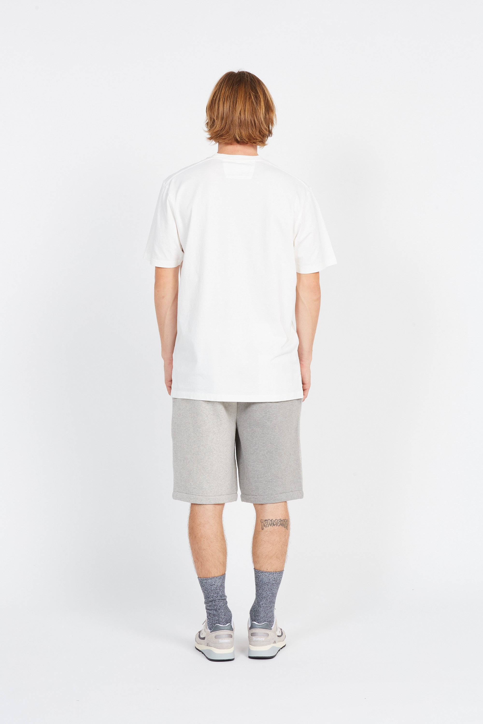 C.P. COMPANY T-shirt manches courtes 30/1 JERSEY CENTRAL LOGO T-SHIRT Blanc