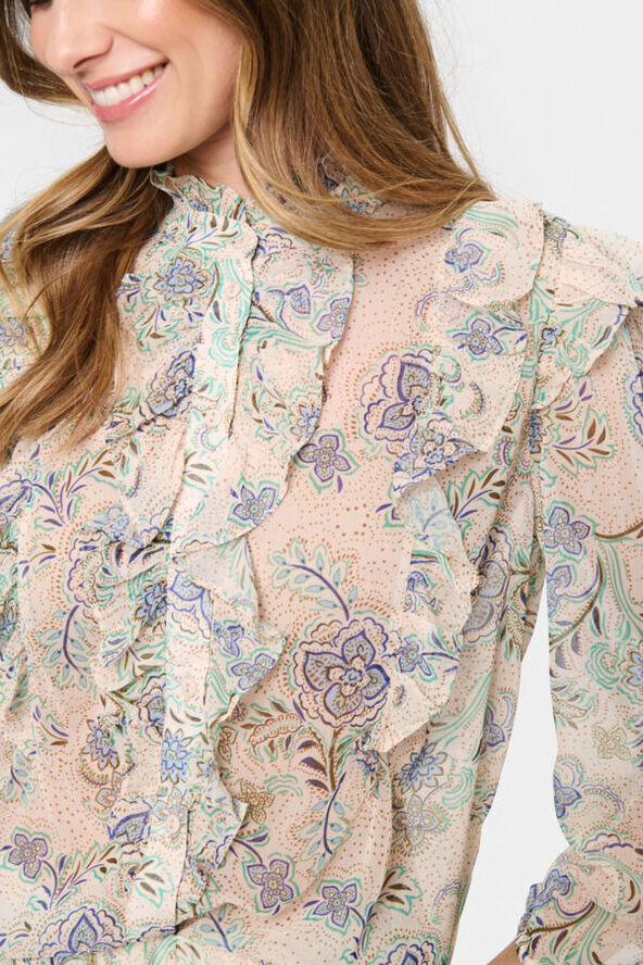 Saint Tropez DojaSZ Shirt Creme vintage paisley