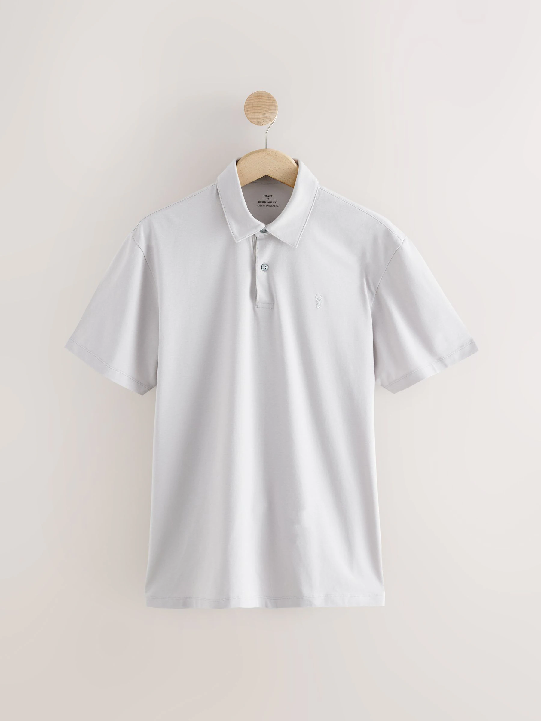 Wit/blauw/naturel/roze/grijs - Normale Pasvorm - Set van 5 jersey poloshirts met korte mouwen