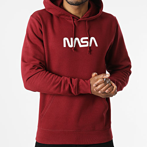 Sweat Capuche Skid Bordeaux Blanc