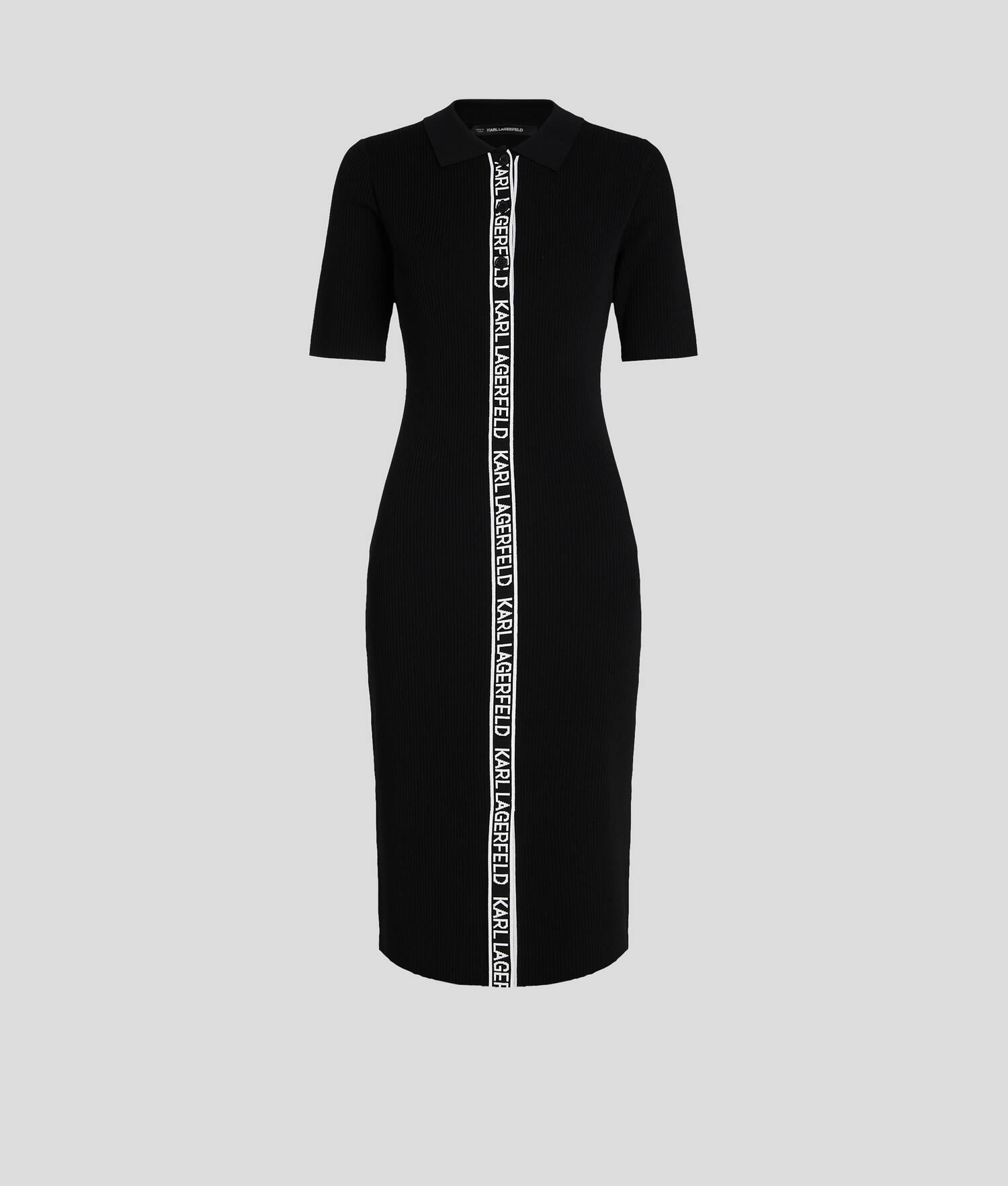 ROBE EN TRICOT AVEC GALON À LOGO KARL