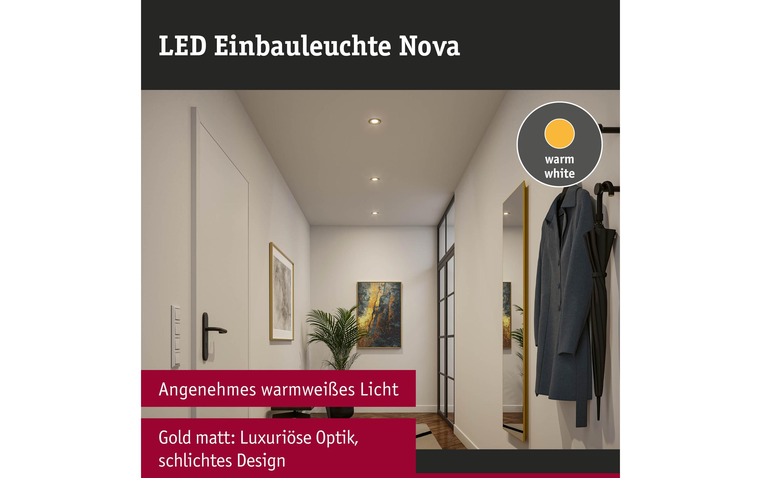 Einbauleuchte LED Nova Coin 3-Set GoldRunde Einbauleuchte