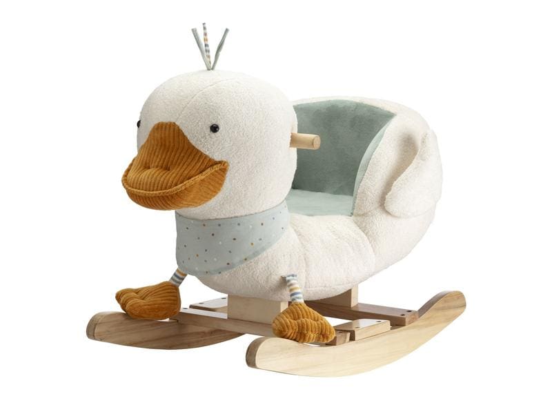 Sterntaler Schaukeltier Edda Orange/Weiss Schaukeltier Ente Edda aus weichem Plüsch