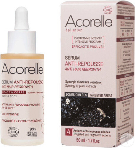 Acorelle Épilation Sérum Anti-Repousse Zones Sensibles Bio Flacon 50ml
