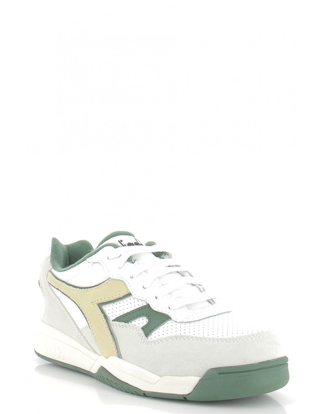 diadora Sneakers homme winner sl cuir blanc/vert/jaune